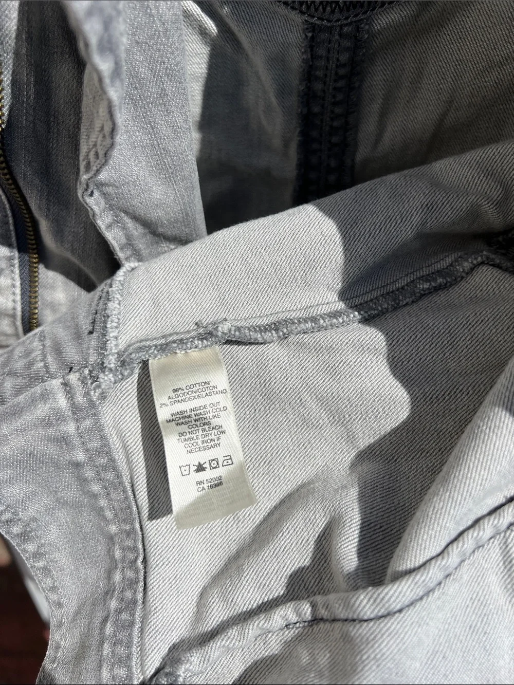 DKNY Light Gray Kids' Denim Moto Jacket